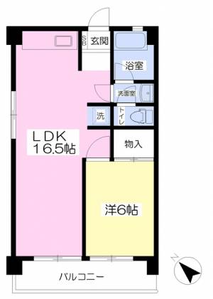 ヴィラアンソレイエ今治八町西 304の間取り画像