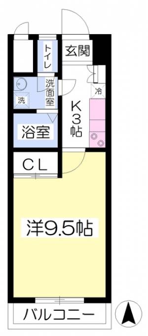 ハーモニーコート 602の間取り画像