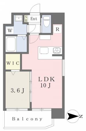 ベルソーレ河原町 303の間取り画像