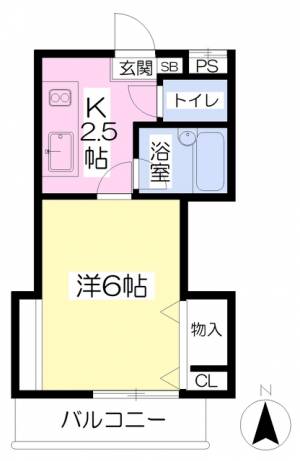 エステート東野 302の間取り画像