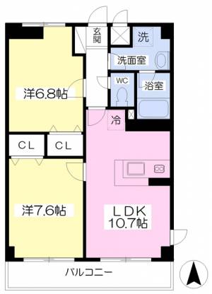 プログレッソ壱番館 301の間取り画像