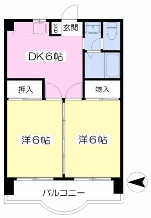 マンションさち 303の間取り画像