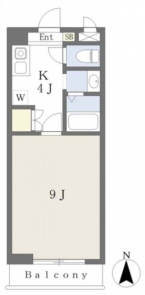 青娥桑原館 302の間取り画像