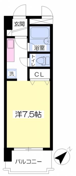 ステラハイツ湯渡 203の間取り画像