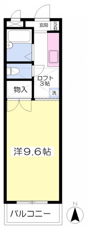 西口ビル 303の間取り画像