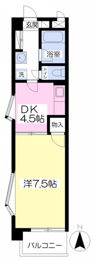 ローズシティ 407の間取り画像