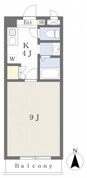 青娥桑原館 202の間取り画像