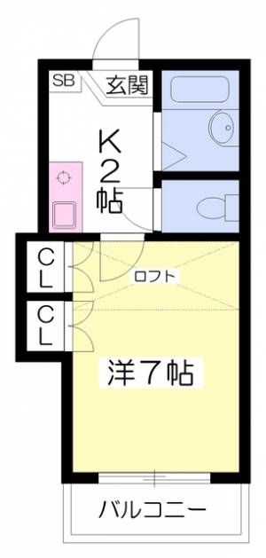 ラポール拓川 204の間取り画像