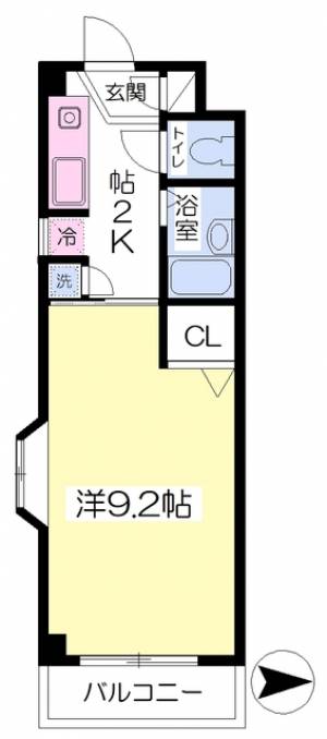 クリエイションビル立花 201の間取り画像