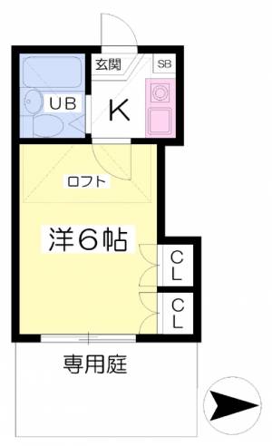 ラポール雄郡 102の間取り画像