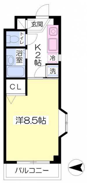 クリエイションビル立花 303の間取り画像