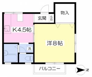 コーポラル高野Ⅱ 201の間取り画像