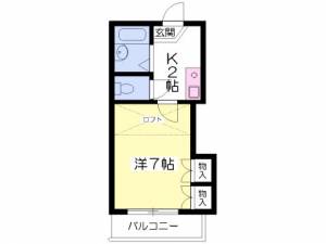 ラポール拓川 105の間取り画像