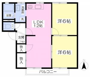 フレグランス本窪Ａ棟 205の間取り画像