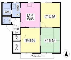 フレグランス本窪Ａ棟 205の間取り画像