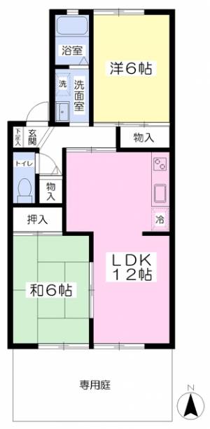 リヴェール桑原 103の間取り画像