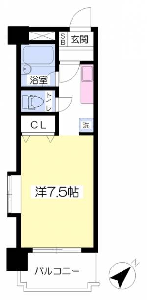 ステラハイツ湯渡 401の間取り画像