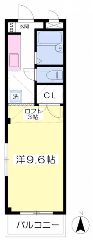 西口ビル 306の間取り画像