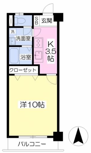 フォルテ小坂 905の間取り画像