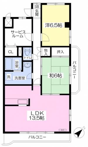 ジュネスＫＵＢＯＴＡⅡ 306の間取り画像