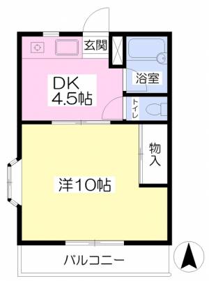 Ｇｒｅｅｎ　Ｎｅｗ　Ｍｔ 203の間取り画像