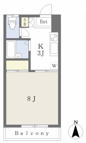 烏谷ビル 402の間取り画像