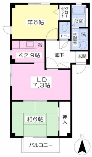 フォブールトロワ松末 301の間取り画像