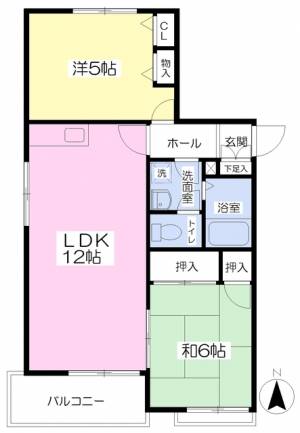 ディアス青野Ａ棟 201の間取り画像