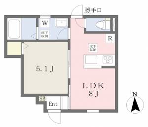 ヴィラ・アンソレイエ見奈良 105の間取り画像