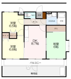 ユーミー古川北 103の間取り画像