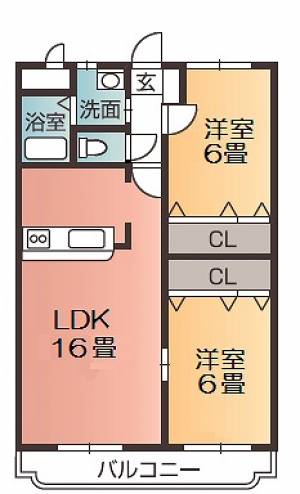 プチシャンスⅡ 102の間取り画像