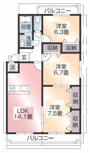 セトル・サンシティー 102の間取り画像