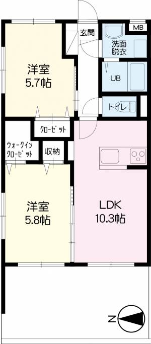  ウイング　コート 105の間取り画像