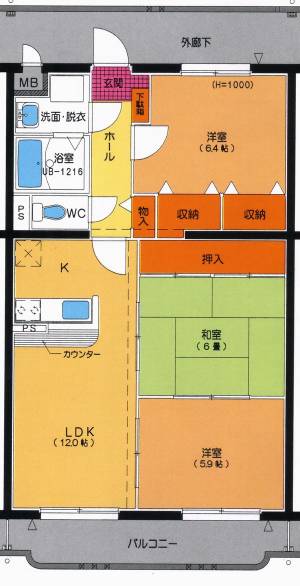  マンションT&S 302の間取り画像