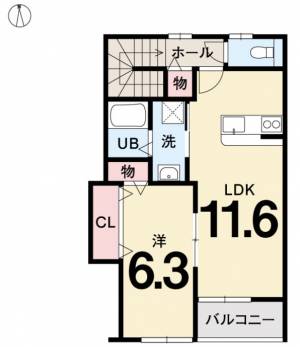  松山市桑原1丁目 203の間取り画像