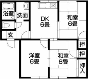 フレグランス乃万 102の間取り画像