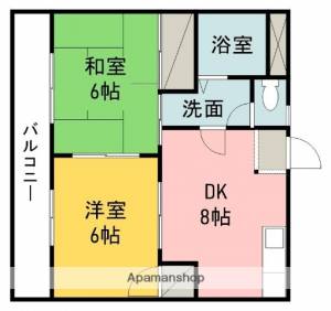 サザンキャッスル大野 ４０３の間取り画像