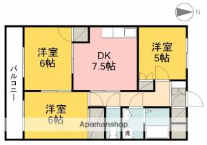 ティアラ ３０２の間取り画像