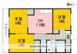 ティアラ ３０２の間取り画像