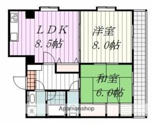 グレイスフル勝山 805の間取り画像