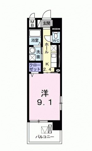 ルミエール山越 401の間取り画像