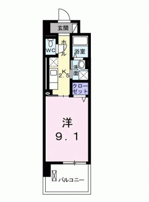 ルミエール山越 102の間取り画像