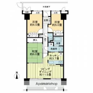 サーパス萱町第2 302の間取り画像