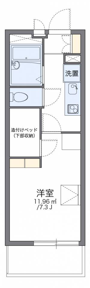 レオパレスプレミア 301の間取り画像