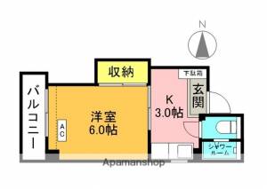 コーポ勝山 203の間取り画像