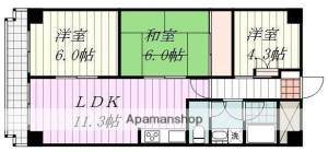 チュリス松山 405の間取り画像