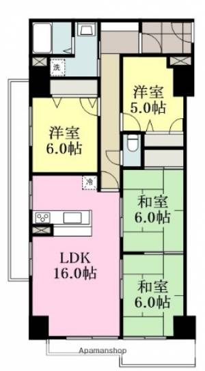 サーパス三津壱番館 1401の間取り画像