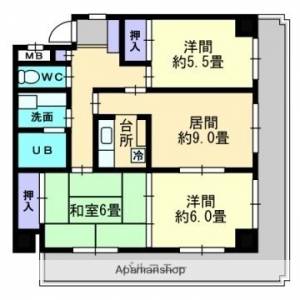 ランドマーク一番町 402の間取り画像