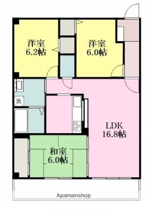 サンヴァリエ岩崎 304の間取り画像