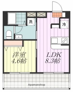 グランドスタジオII 410の間取り画像